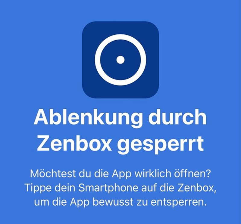 Zenbox setzt die Grenze.